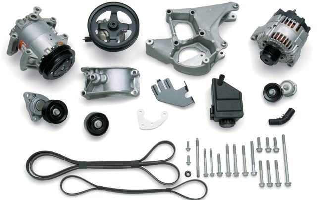 Finish off your engine with the correct accessory drive kit; it includes an air conditioning compressor, alternator, brackets, pulleys, drive belt and all the necessary mounting hardware???an inclusive kit that saves time and money!
